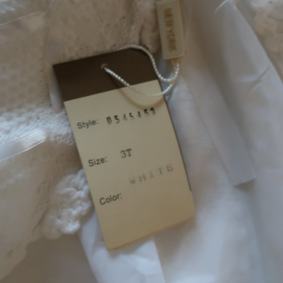 NWT Baby Girls Angels White Hooded Knit Sweater Cape 3T* - Picture 3 of 11